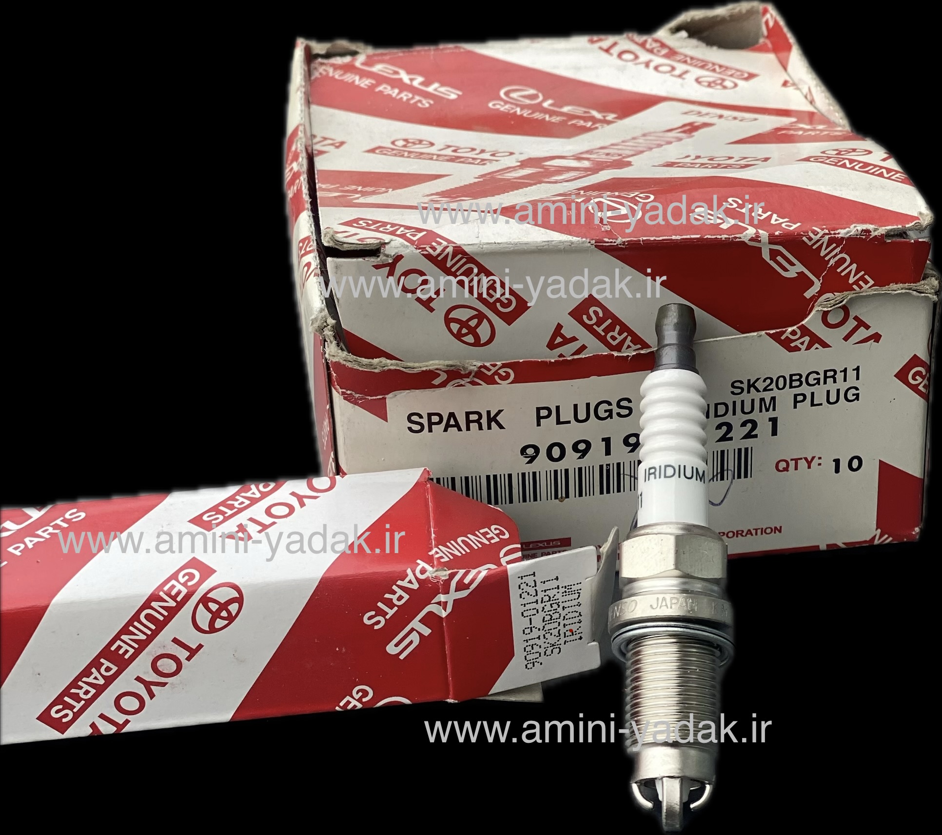 شمع تویوتا اصلی سه پلاتین ایریدیوم دنسو 90919-01221 (DENSO SK20BGR11)جنیون پارت