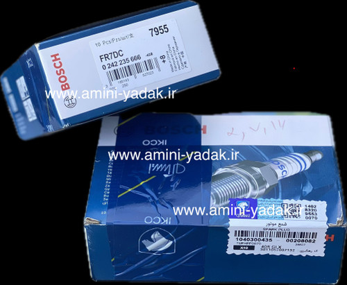 شمع پایه کوتاه تخت بوش FR7DC-7955 مخصوص پژو 405 با لیبل ایساکو