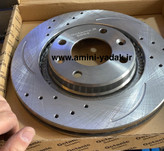 تصویر دیسک چرخ شیار دار پژو 405 داخل بسته بندی