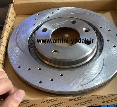 تصویر دیسک چرخ شیار دار پژو 206 داخل بسته بندی