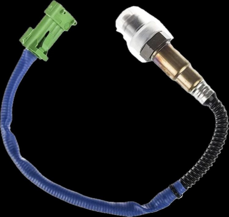 نمای نزدیک سنسور اکسیژن BOSCH اصل آلمان با سوکت سبز ساژم و کیفیت ساخت کارخانهای