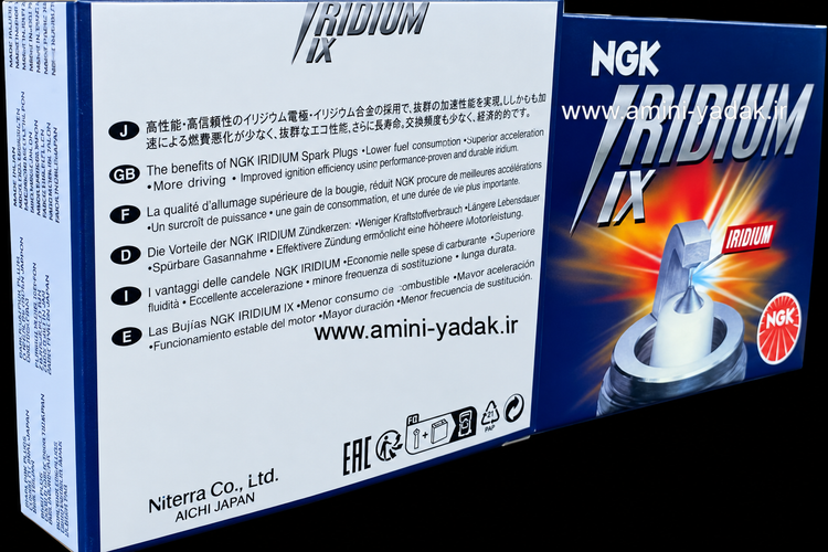 شمع توربو پایه کوتاه ایریدیوم سوزنی انجیکا(NGK) کد 2667-BKR7EIX(کد حرارتی ۷)اورجینال ژاپن